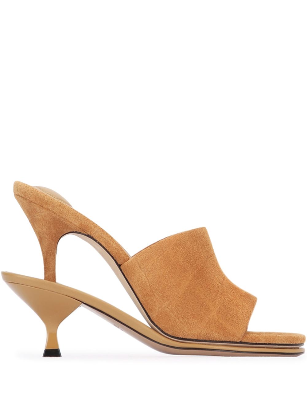 JACQUEMUS Les Double Mules In Camel