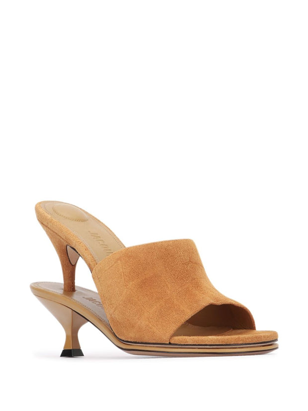 JACQUEMUS Les Double Mules In Camel