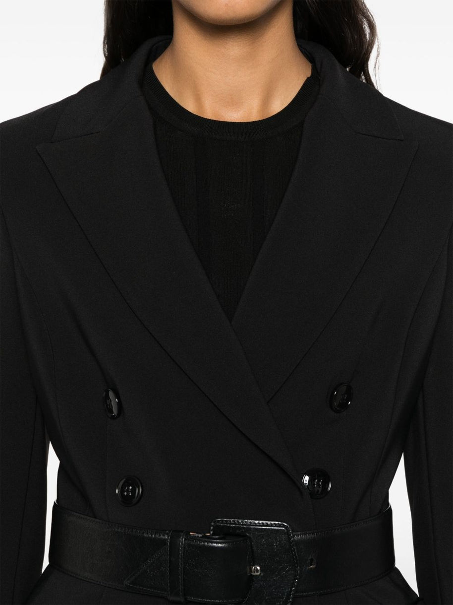 Elisabetta Franchi Double Breasted Jacket In Black