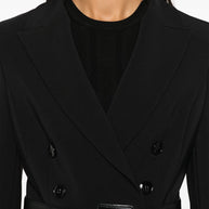Elisabetta Franchi Double Breasted Jacket In Black