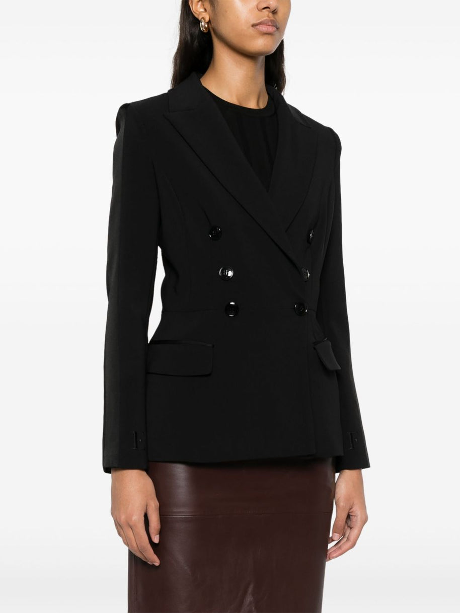 Elisabetta Franchi Double Breasted Jacket In Black