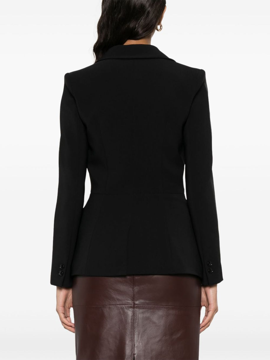 Elisabetta Franchi Double Breasted Jacket In Black