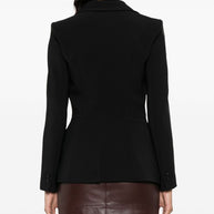 Elisabetta Franchi Double Breasted Jacket In Black