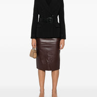 Elisabetta Franchi Double Breasted Jacket In Black