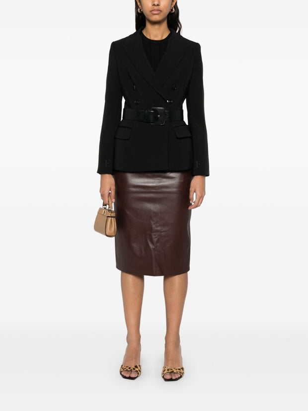 Elisabetta Franchi Double Breasted Jacket In Black