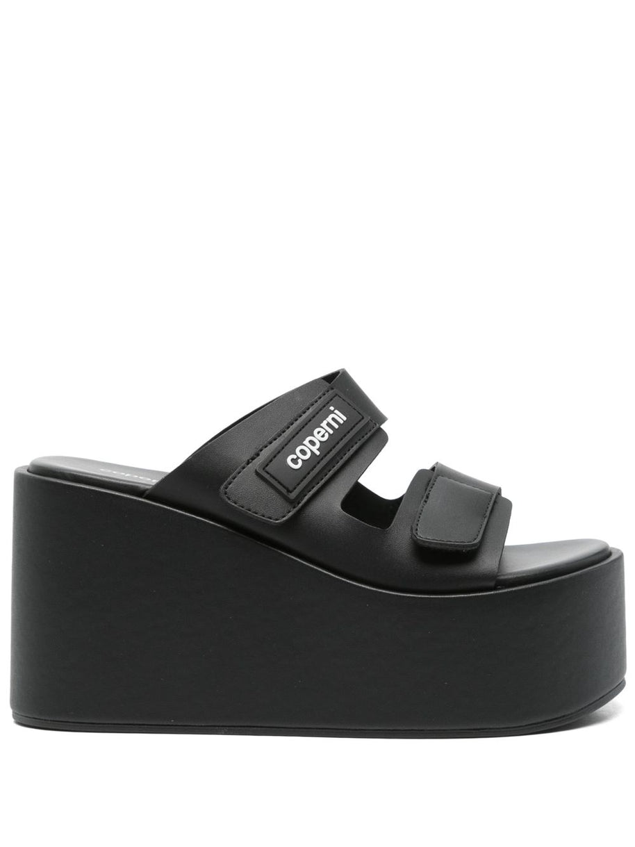 Coperni Platform Slide Sandals In Black