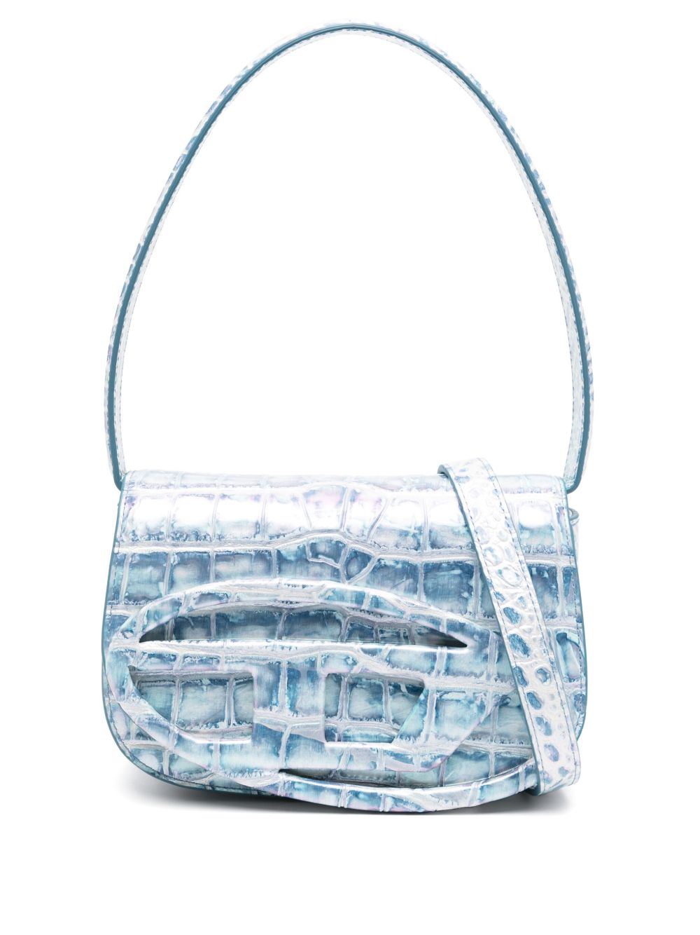 Diesel 1DR Shoulder Bag In Clear Blue