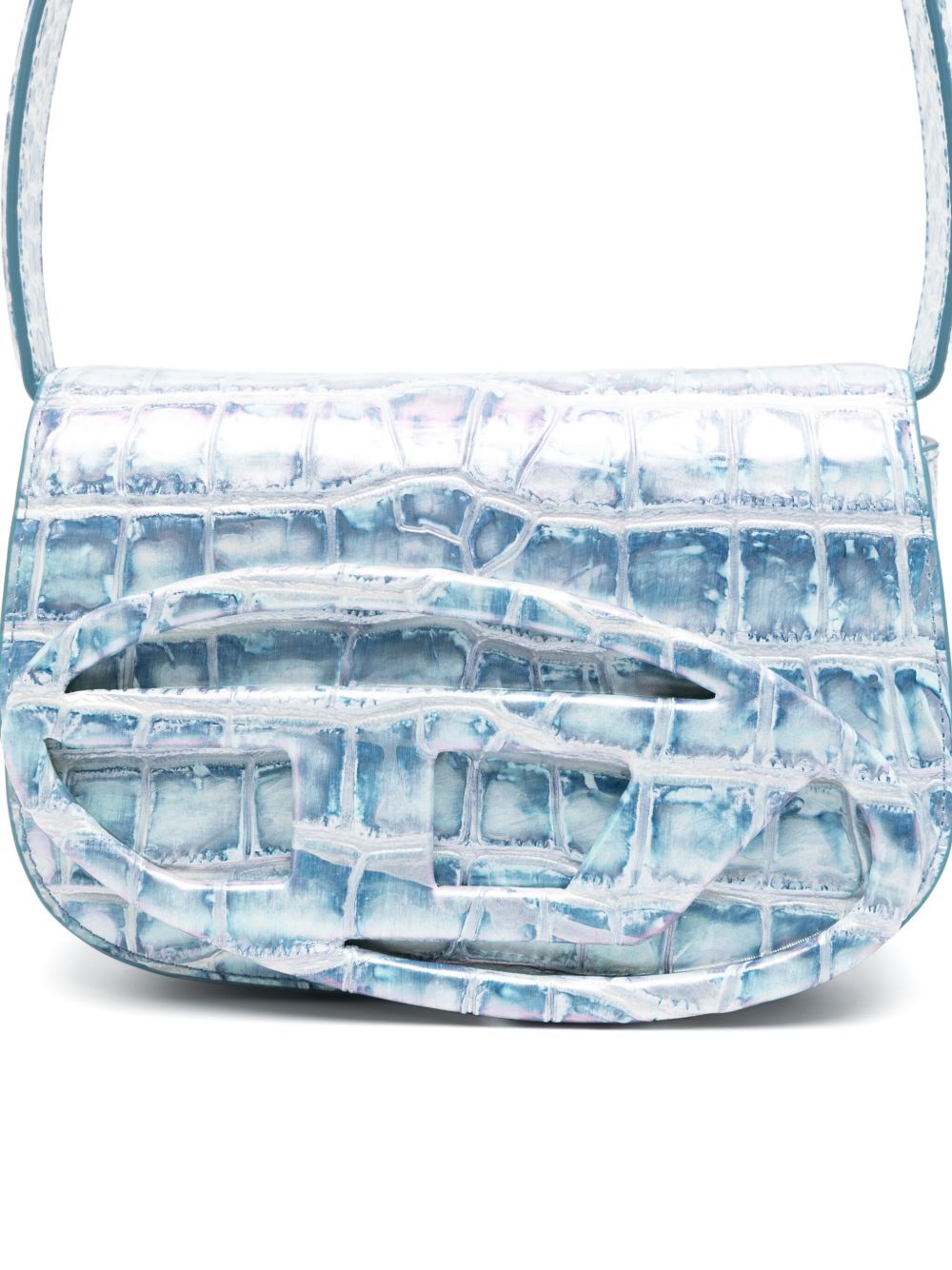 Diesel 1DR Shoulder Bag In Clear Blue