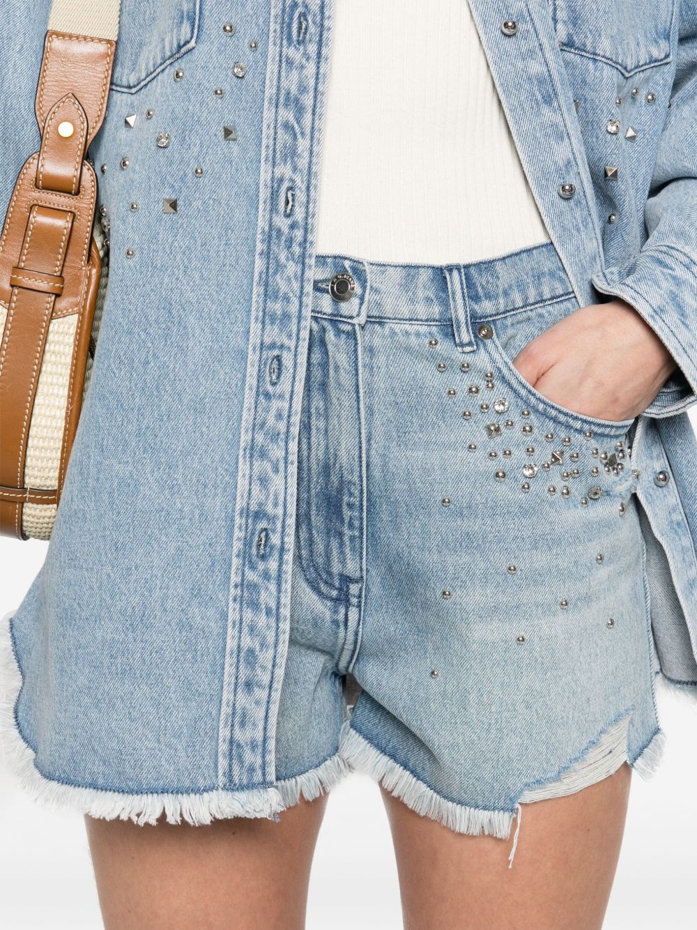 Iro Denim Shorts In Blue