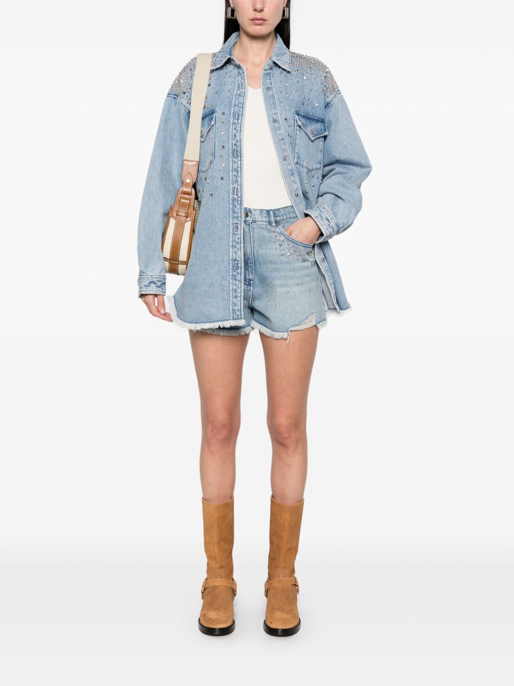 Iro Denim Shorts In Blue