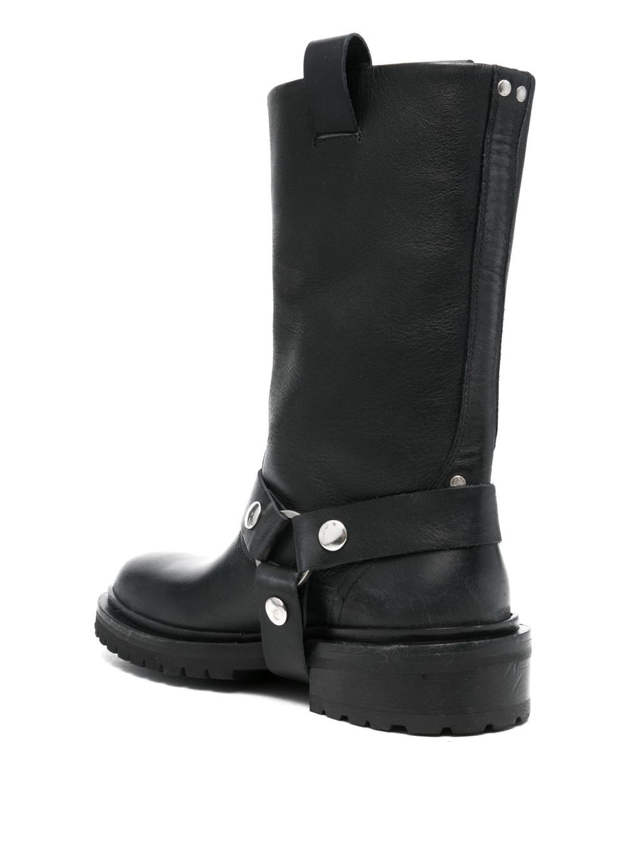 Golden Goose Leather Boots In Black