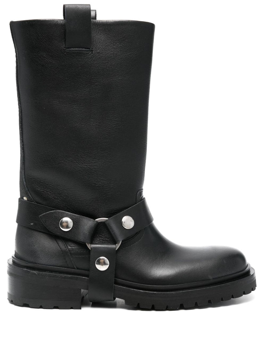 Golden Goose Leather Boots In Black