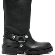 Golden Goose Leather Boots In Black