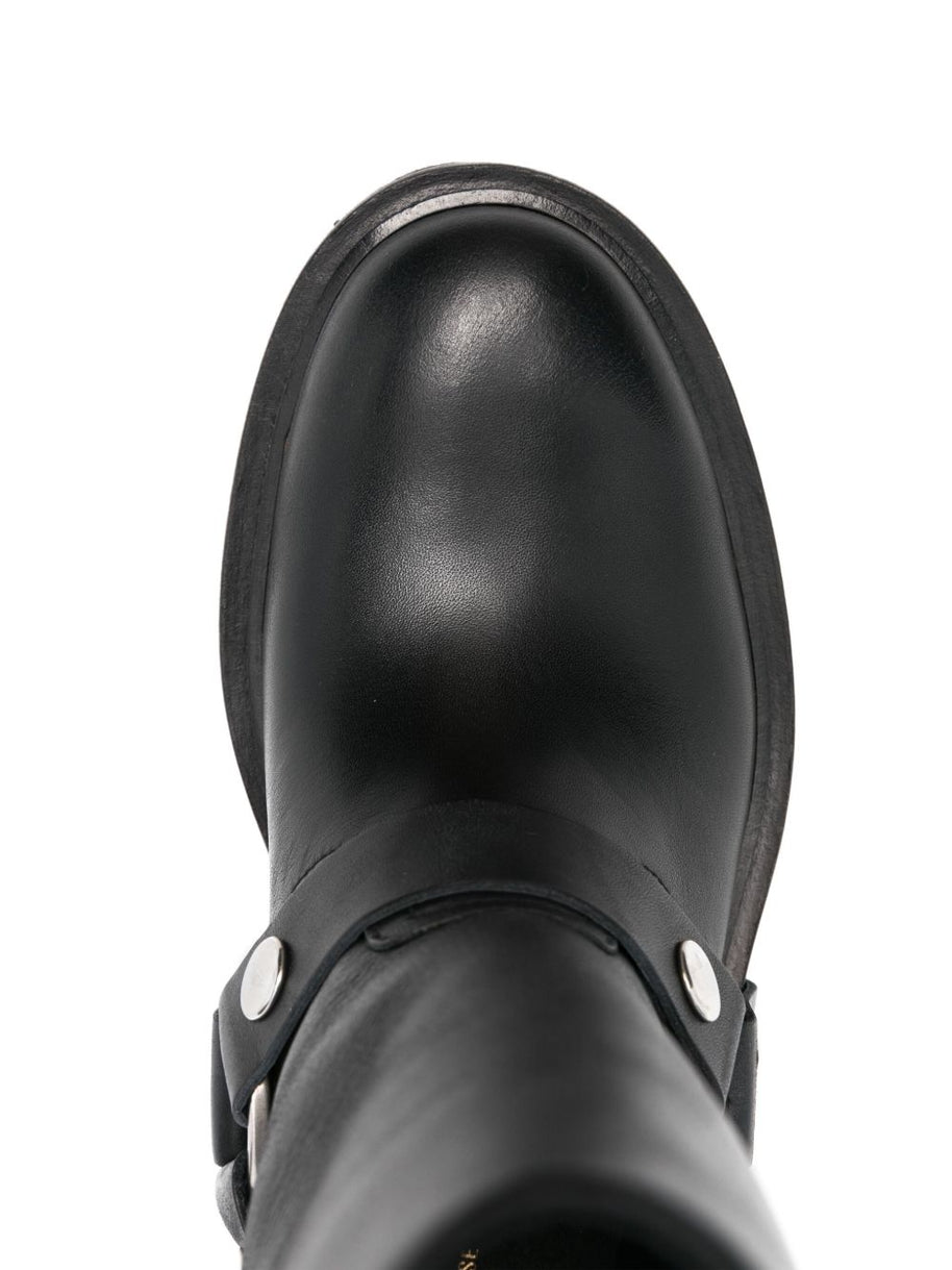 Golden Goose Leather Boots In Black