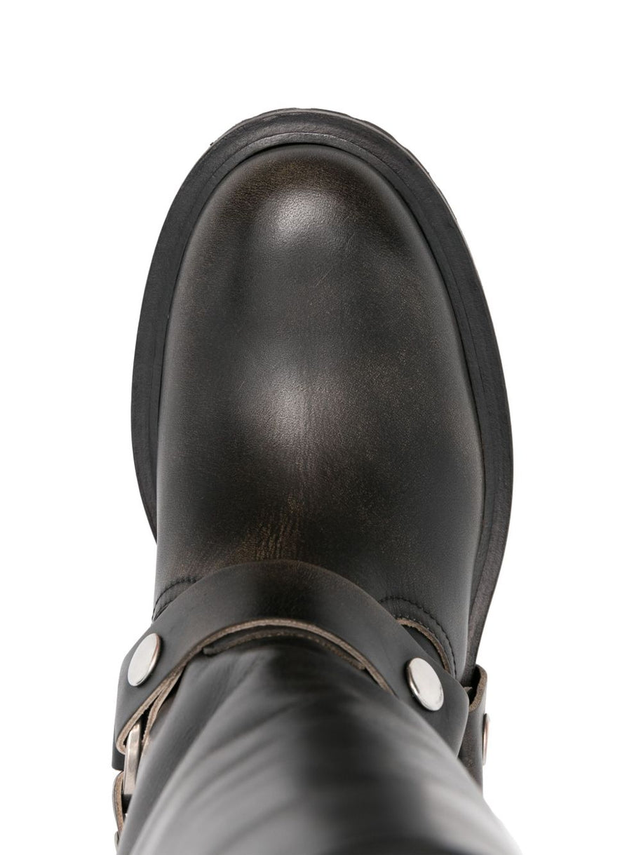 Golden Goose Leather Boots In Black