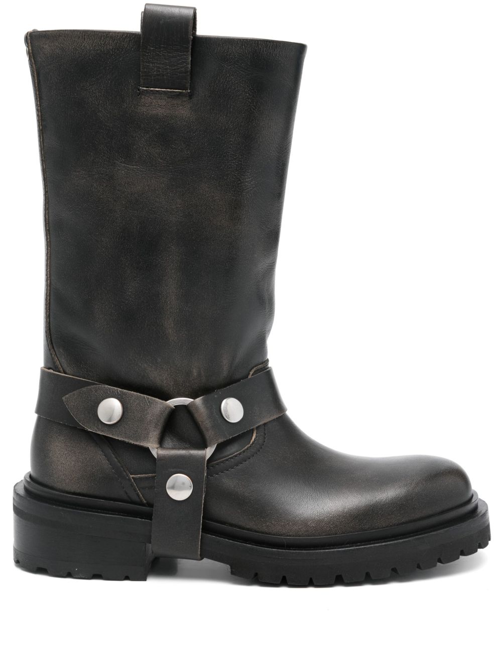 Golden Goose Leather Boots In Black