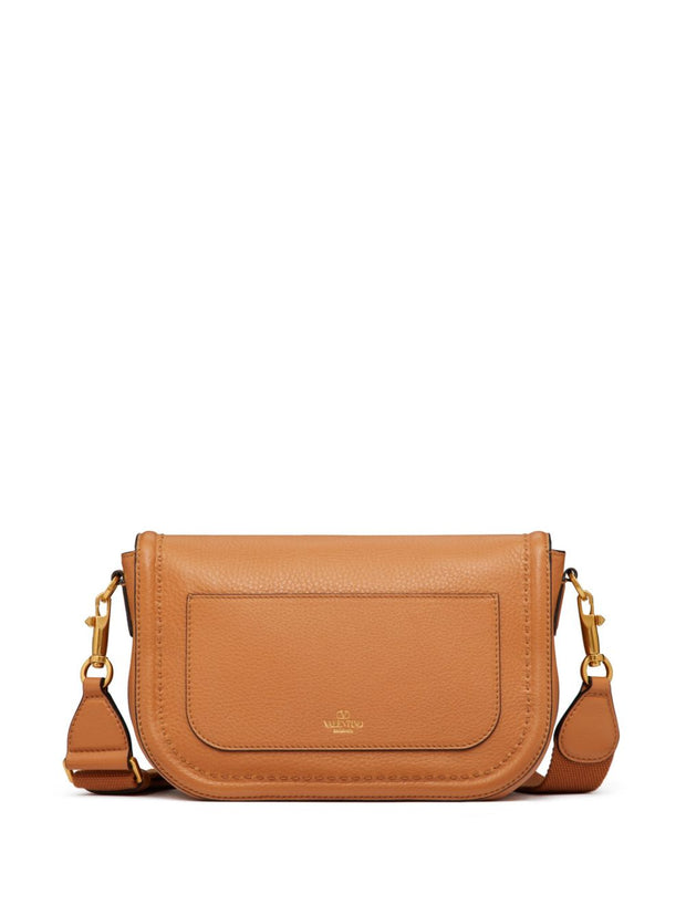 Valentino Garavani Alltime Leather Shoulder Bag - Leather Brown