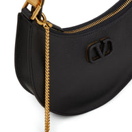 Valentino Garavani VLogo Signature Hobo Mini Bag  - Black