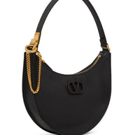 Valentino Garavani VLogo Signature Hobo Mini Bag  - Black