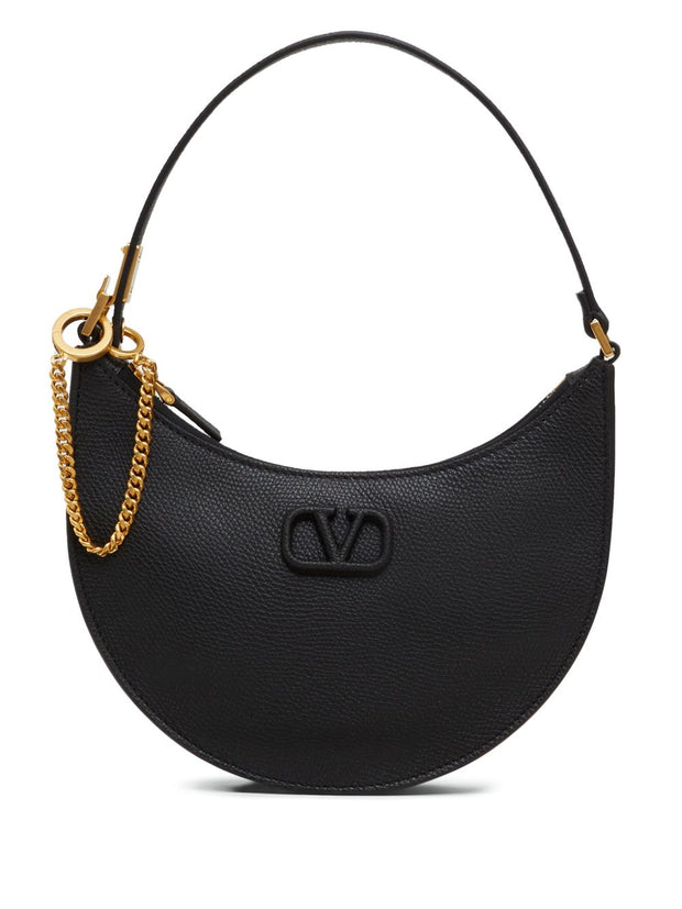 Valentino Garavani VLogo Signature Hobo Mini Bag  - Black