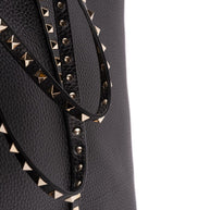 Valentino Garavani Rockstud Leather Medium Tote - Black