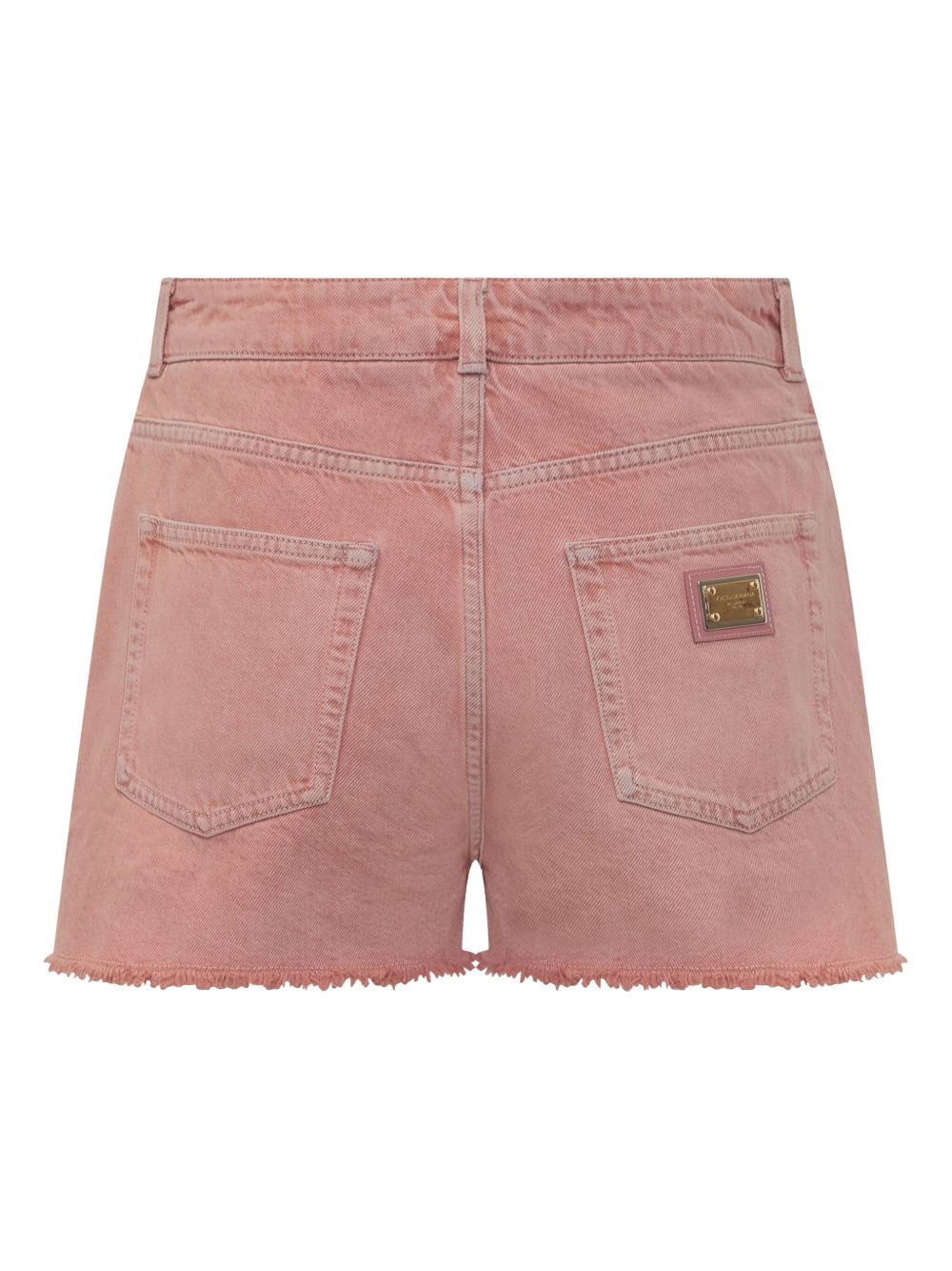 Dolce & Gabbana Cotton Denim Shorts In Pink