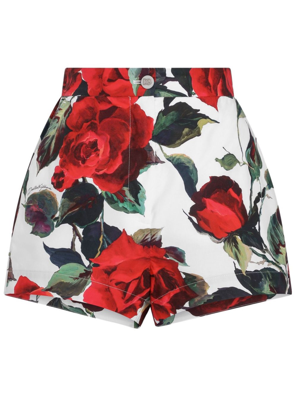 Dolce & Gabbana Floral Shorts In White