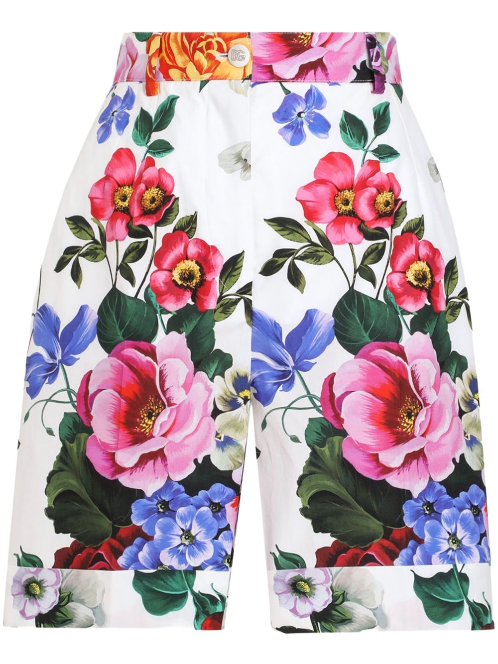 Dolce & Gabbana Floral Shorts In White