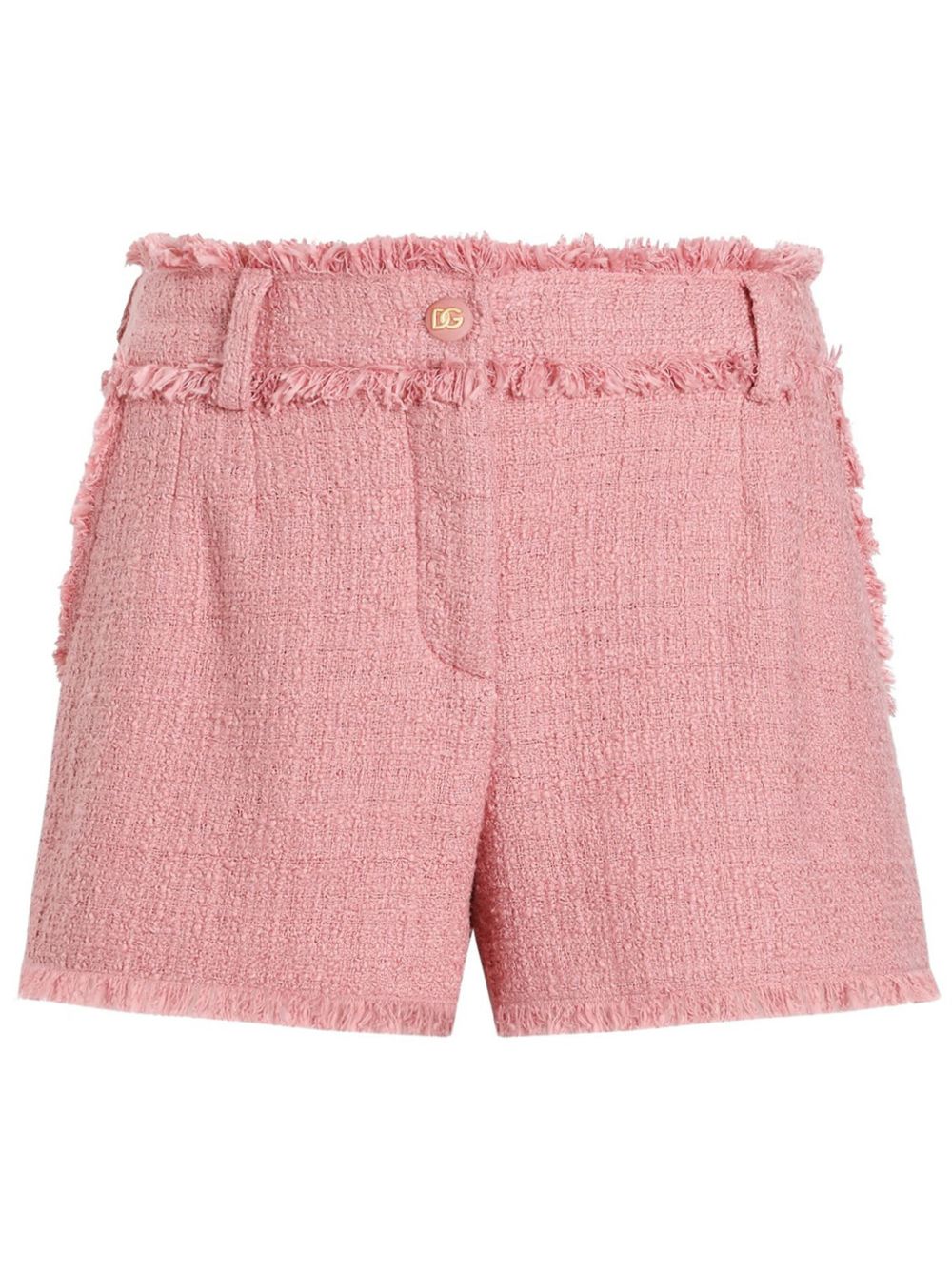 Dolce & Gabbana Tweed Shorts In Powder