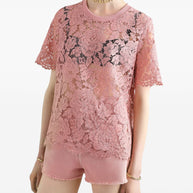 Dolce & Gabbana Lace Top In Powder