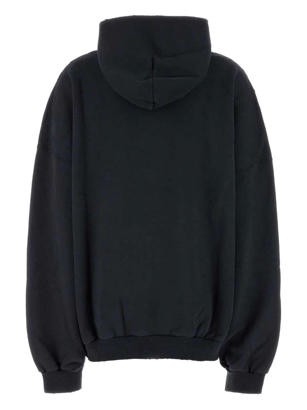 Balenciaga Optical Cotton Hoodie - Black