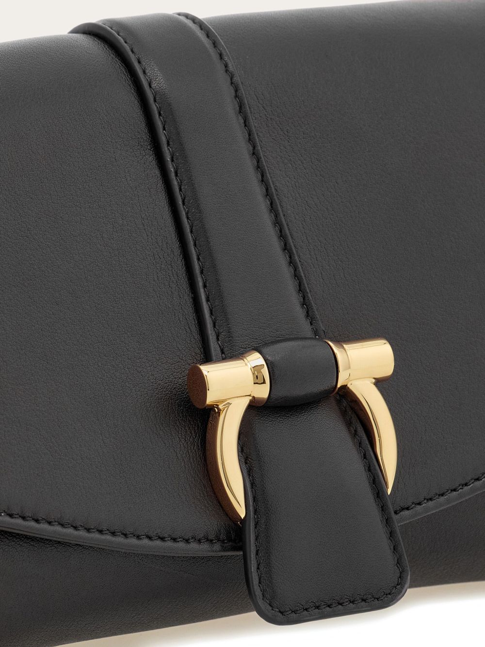 Ferragamo Front Flap Crossbody Bag In Black