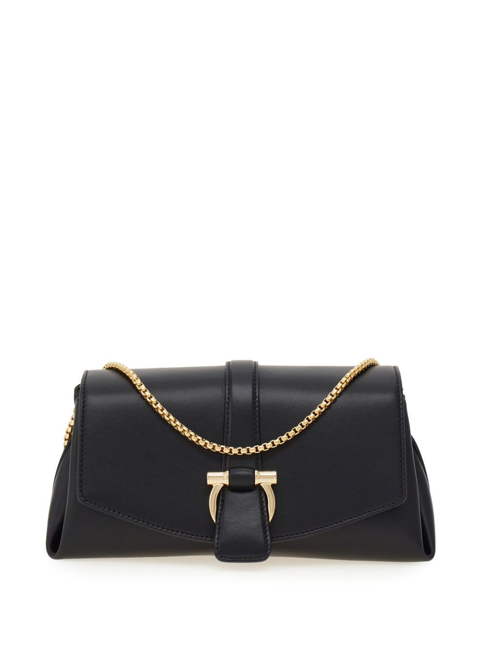 Ferragamo Front Flap Crossbody Bag In Black