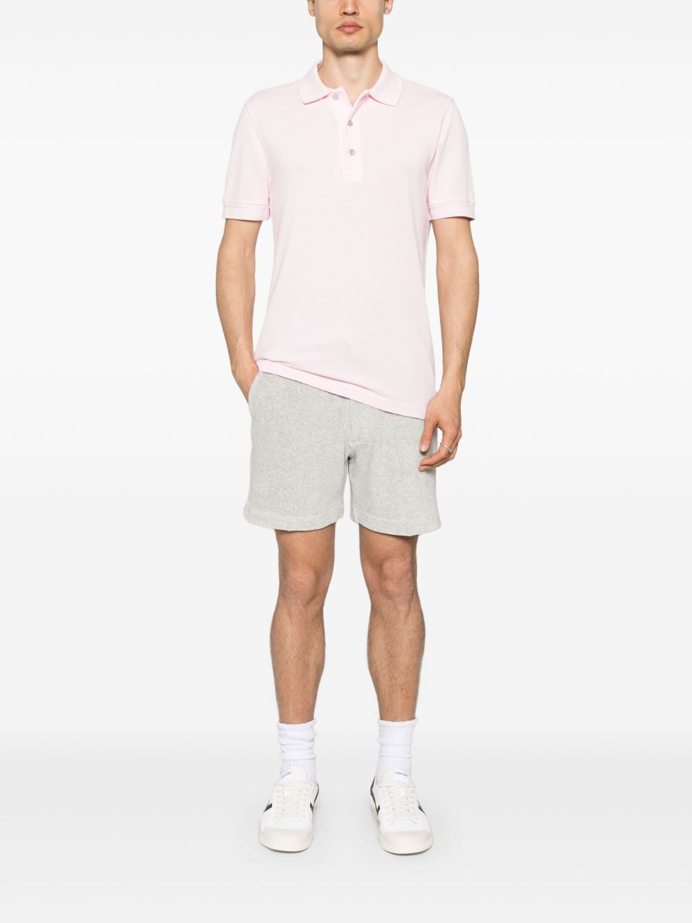 Tom Ford Cotton Shorts In Light Grey