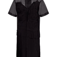 Maison Margiela Décortiqué Shirtdress In Black