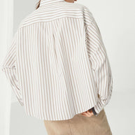 Brunello Cucinelli Striped Shirt In White
