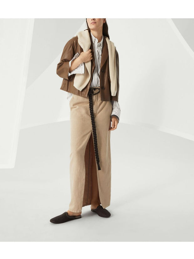Brunello Cucinelli Striped Shirt In White