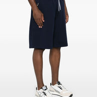 Brunello Cucinelli Cotton Jersey Shorts In Blue