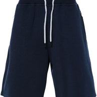 Brunello Cucinelli Cotton Jersey Shorts In Blue