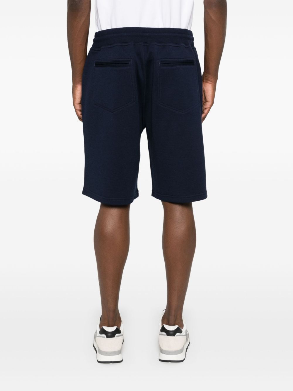 Brunello Cucinelli Cotton Jersey Shorts In Blue