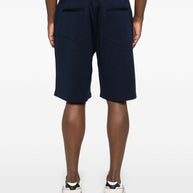 Brunello Cucinelli Cotton Jersey Shorts In Blue