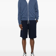 Brunello Cucinelli Cotton Jersey Shorts In Blue