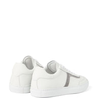 Brunello Cucinelli White Sneakers With Monili Chain Detail