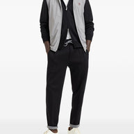 Brunello Cucinelli Hooded Vest In Grey