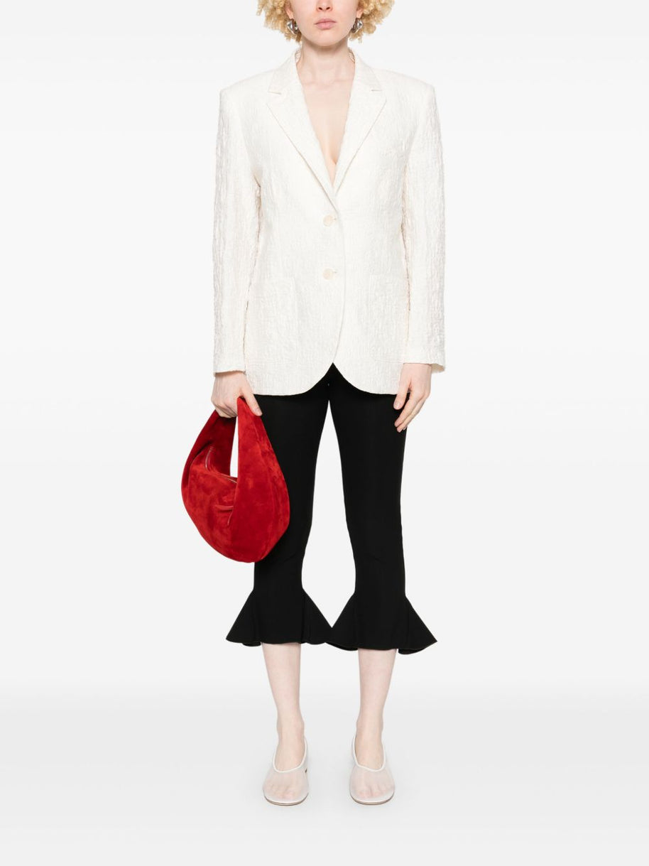 Harris Wharf London Textured Single Breasted Jacket in White