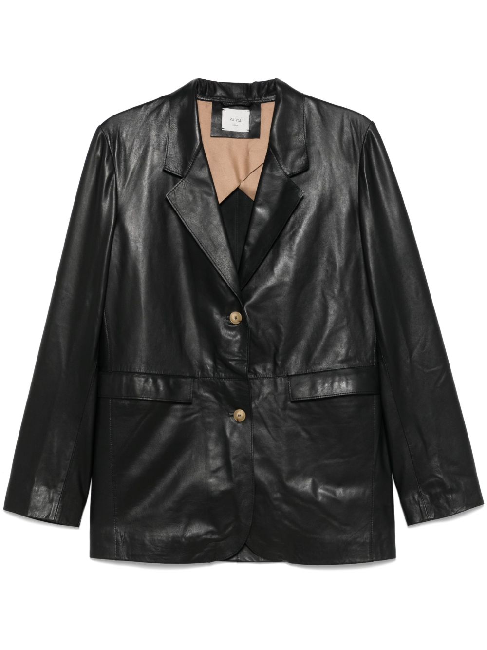 Alysi Leather Jacket In Black
