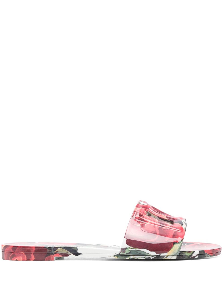 Dolce & Gabbana Floral-print Slides