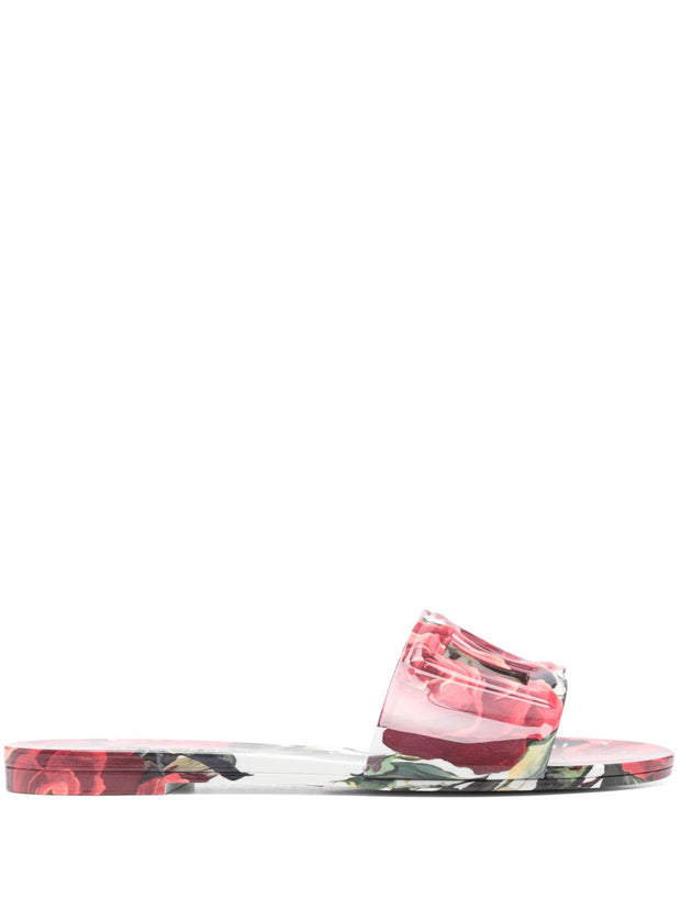 Dolce & Gabbana Floral-print Slides