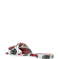 Dolce & Gabbana Floral Slide Sandals In White