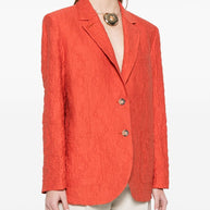 Harris Wharf London Single Breasted Jacket In Orange